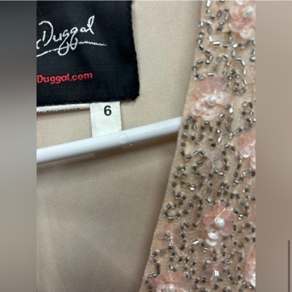 Mac Duggal 10810 NWOT Ruffle Sleeves Beaded Dress - Picture 7 of 9